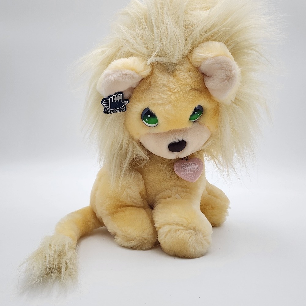 VINTAGE 1985 PRECIOUS MOMENTS CREME LION APPLAUSE STUFFED ANIMAL PLUSH TOY LOVEY